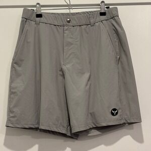 Bison Ridge Warp Everglade 7 Inch Shorts Mens Medium Grey Tech Performance Logo